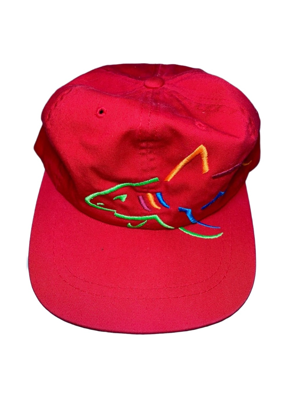 Greg Norman Golf The Shark Vintage 90s Mens Adjustable Red Strapback Hat
